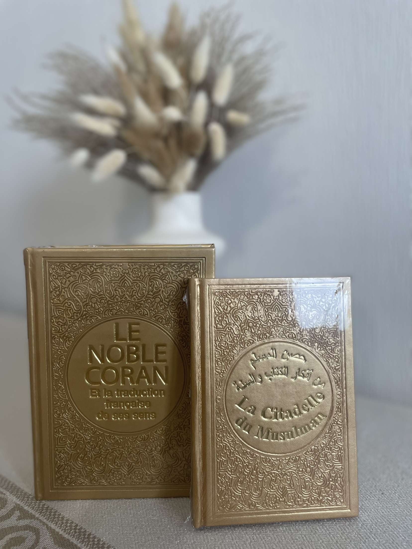 ✨ Ensemble Luxe Doré – Le Noble Coran & La Citadelle du Musulman
